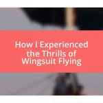 How I Experienced the Thrills of Wingsuit Flying