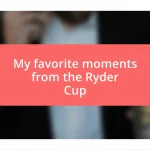 My favorite moments from the Ryder Cup